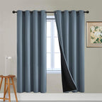 Yakamok Total Blackout Curtains, 2 Thick Layers Completely Blackout Soild by Yakamok