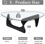 Coffee Tables for Living Room, Small Oval Center Table - Image 2