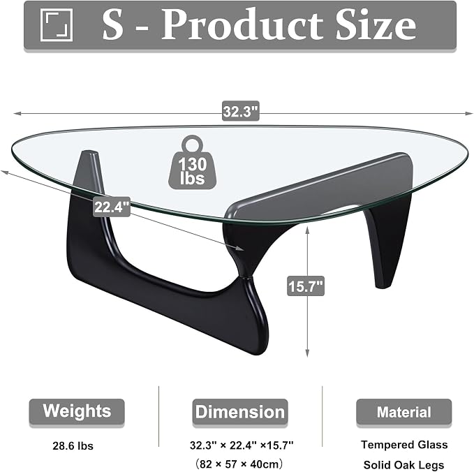 Coffee Tables for Living Room, Small Oval Center Table - Image 2