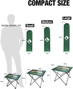 VILLEY Portable Camping Side Table, Ultralight Aluminum Folding Table - Image 3