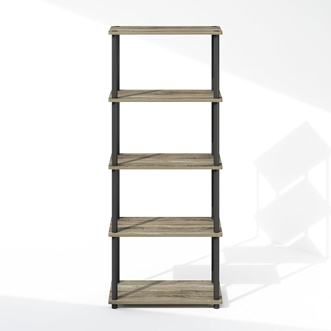 Furinno Turn-N-Tube Book Shelf, 5-Tier Bookshelf, Bookcase - Image 6