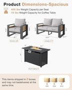 Aoxun Aluminum Patio Furniture Set - Image 7