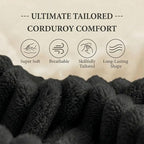 78" 4-in-1 Convertible Sofa Bed, Boneless Corduroy Sleeper Couch - Image 6