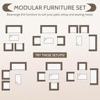 FDW Rattan Furniture Wicker Chair Patio Bristo Set - Image 7