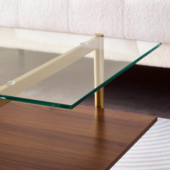 LumFurn Rectangle Coffee Table, Mid-Century Modern Design, L41 W21 x H17 - Image 5