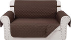 Reversible Loveseat Couch Sofa Covers, Chocolate | Loveseat Covers by LuxshareHome