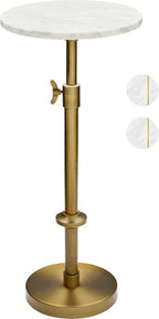 Adjustable-Height Marble Drink Table by Unknown