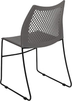 Flash Furniture HERCULES Series 661 lb. Capacity Gray Stack Chair - Image 6