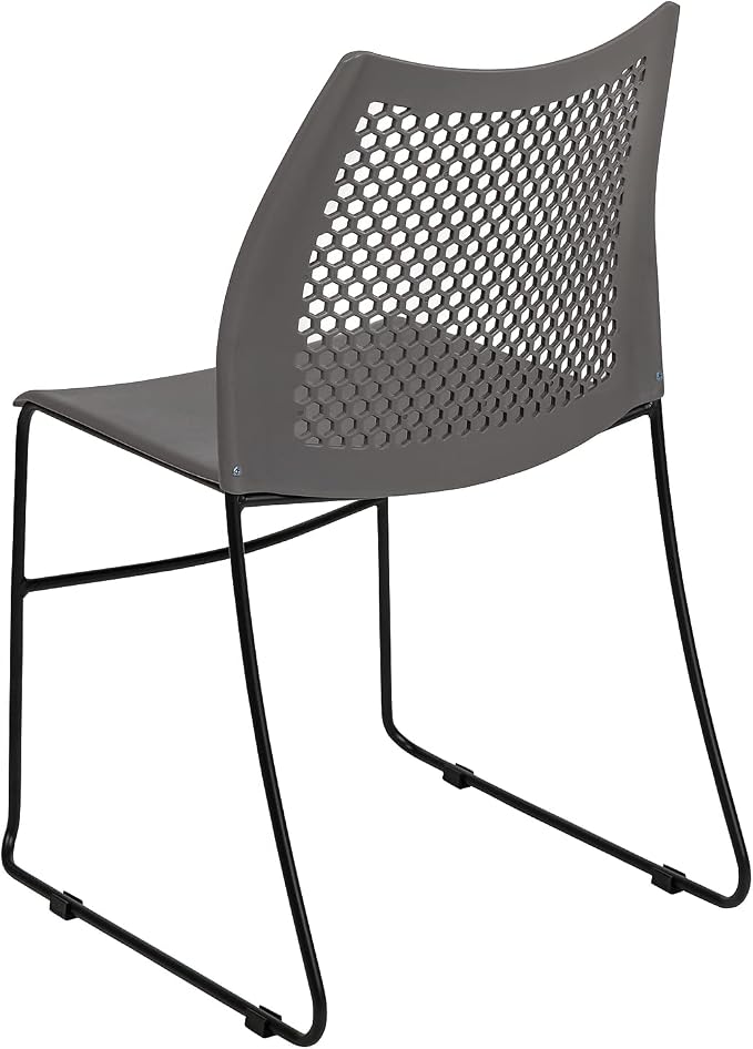 Flash Furniture HERCULES Series 661 lb. Capacity Gray Stack Chair - Image 6