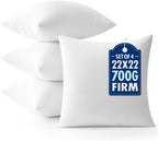 MIULEE 22x22 Throw Pillows Inserts 4 Pack, Decorative Pillows by MIULEE