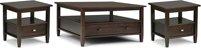 SIMPLIHOME Warm Shaker Solid Wood Transitional-Style 36-inch Wide Coffee Table by SimpliHome