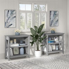 Bush Home Key West Small 2 Shelf Bookcase in Cape Cod Gray, Compact Home - Image 4
