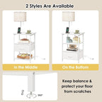 Fixwal Bedside Table with 3 Color Temperatures Bulb Attached, Nightstand with - Image 6