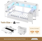 DICTAC Corner Twin Bed Frame - Image 3