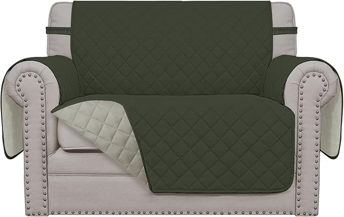 Easy-Going Reversible Couch Cover, Oversized Chair, Army Green/Beige | Machine by Easy-Going