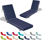 72x21x4in Lounge Cushions for Outdoor Furniture, Outdoor Lounge Chair Cushions by Odsiikly