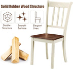 Giantex Wood Dining Chairs Set of 2, Armless Kitchen Chairs w/Solid Rubber Wood - Image 6