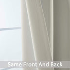 Yakamok Room Darkening Curtains 62x96 inch Length Light Beige-Living Room | 2 - Image 6