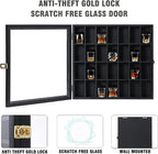 Shot Glass Display Case Wooden Cabinet Rack Holder Wall Mounted Black Shadow - Image 3