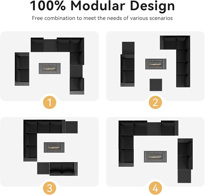 Aoxun 10-Piece Sectional Sofa - Image 11