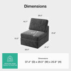 Novilla 108" Modular Sectional Sofa, Modular Sectional Couches - Image 2