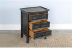 Sunny Designs Marina Black Sand Wood End Table - Image 2