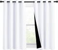 NICETOWN Pure White 100% Blackout Lined Curtains, 2 Thick Layers Completely by NICETOWN