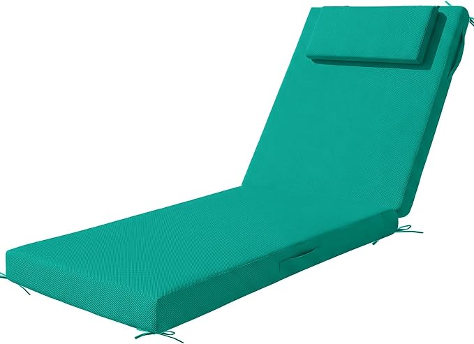 Outdoor Chaise Lounge Cushions, 71x21 Inch Olefin Water & Fade Resistant Pool by Unknown