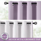 Yakamok Lilac 100% Blackout Curtains 72 Inches Long - Image 2