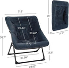 Comfy Saucer Chair for Adults, Soft Faux Fur Bedroom Chair, Accent Dorm Chairs - Image 3