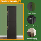 Ckzbx Metal Locker Tall Narrow Storage Cabinet, Gym Home Office, Entryway and - Image 4