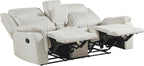 Lexicon Manual Double Reclining Loveseat, Polished Microfiber Manual Wall - Image 10