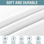 H.VERSAILTEX White Curtains for Bedroom Pure White Curtain 96 inches Long for - Image 8