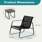DUMOS 3 Piece Patio Furniture Set，Outdoor Patio Furniture Set - Image 6