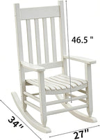 Oversized Outdoor Wooden Rocking Chair - Image 3