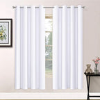 Yakamok Room Darkening Curtains 52x72 inch Length Pure White-Living Room | 2 by Yakamok