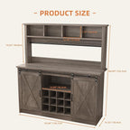 4ever2buy Farmhouse Coffee Bar Cabinet - Image 2