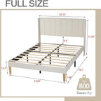 AGARTT Upholstered Platform Bed Frame Full Size - Image 2