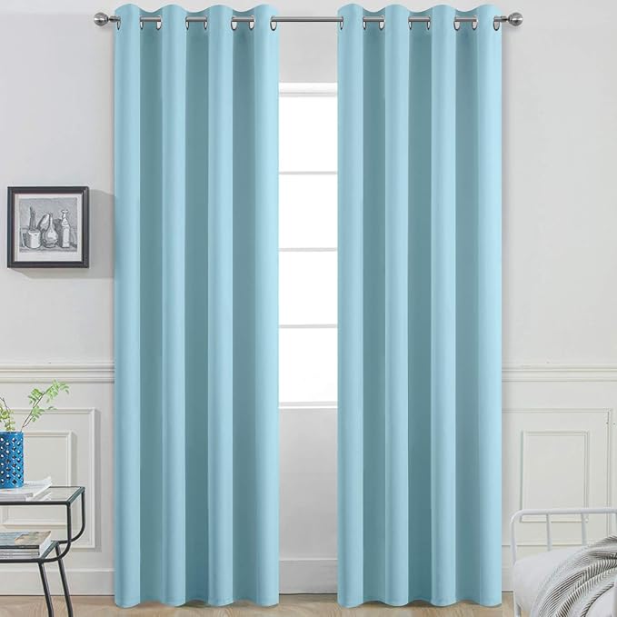 Yakamok Room Darkening Curtains 52x96 inch Length Sky Blue-Living Room | 2 by Yakamok