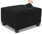 NeColorLife Stretch Ottoman Cover Square Oversized Soft Knitted Jacquard Thick by NeColorLife