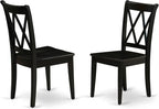 East West Furniture CLC-BLK-W Clarksville Dining Chairs by EastWestFurniture