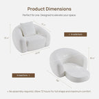 SICOTAS Curved Sofa Couch Bed for Living Room Convertible Futon Cloud Boneless - Image 2