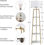 ROSEN GARDEN Floor Lamp, Standing Reading Light - Image 6