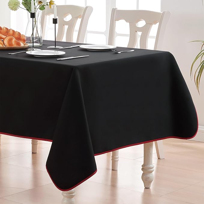 BALCONY & FALCON Rectangular Table Cloth Water Resistant Washable Double-Sided by BALCONYFALCON