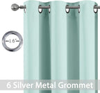 Yakamok Room Darkening Curtains 42x72 inch Length Aqua-Living Room | 2 panels - Image 2