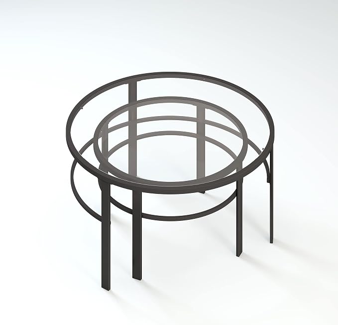 Henn&Hart Round Nested Coffee Table in Blackened Bronze, Coffee Table coffee - Image 12