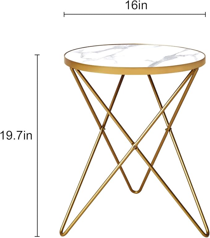 HLR Modern Round Side Table, End Table - Image 2