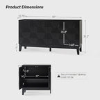 HULALA HOME Mid Century Sideboard Buffet Cabinet - Image 2