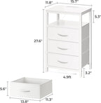 Huuger Nightstands Set of 2, 27.6 Inch End Tables - Image 7