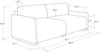Serta Vail 86" Convertible Sleeper Sofa, Queen Size, Wall-Hugging Dreamglide - Image 2